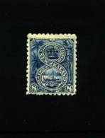 NEW ZEALAND - 1899 FIRST PICTORIAL  8 D. BLUE  PERF. 11  NO WMK  MINT - Ongebruikt