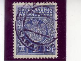 PORTO-COAT OF ARMS-2 DIN-T II-POSTMARK-SARAJEVO-YUGOSLAVIA-1931 - Timbres-taxe