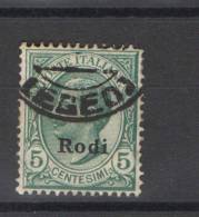 EGEO RODI 1912 5 CENT. USATO - Egée (Rodi)