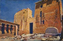 Egypt-Postcard-Phylae,the Pylon Of The Temple-unused,2/scans. - Asuán