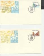 CANADA 1978 – SET OF 2  FDC CANADA TOWNS VIEWS  1 W 1 ST OF 75 C + 1 W  1 ST OF 80 C   POSTM. OTTAWA  JUL 6 RE2062 - 1971-1980