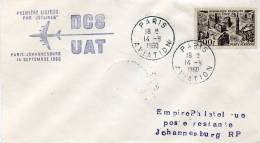 Première Liaison Par "Jetliner" DC8 UAT Paris /Johannesburg Le 14/9/1960 - 1960-.... Storia Postale