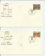 CANADA 1980 – SET OF 2  FDC 75 YEARS SASKATCHEN & ALBERTA ENTRY IN THE CONFEDERATION W 1 ST EACH   OF 17  C    POSTM. OT - 1971-1980