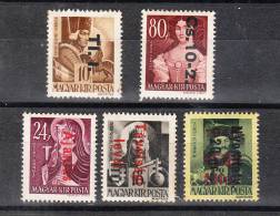 Ungheria    -   1946.  5 Valori Sovrastampati. MLH - Unused Stamps