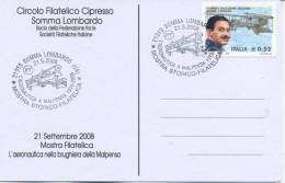 ITALIA - FDC MAXIMUM CARD 2008 - AERONAUTICA A MALPENSA -  ANNULLO SPECIALE - Maximumkaarten
