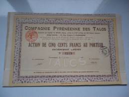 PYRENEENNE DES TALCS (100 Francs) Carcassonne AUDE - Ohne Zuordnung