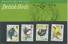 1980 British Birds Set Of 4 Presentation Pack As Issued 16th January 1980 Great Value - Presentation Packs