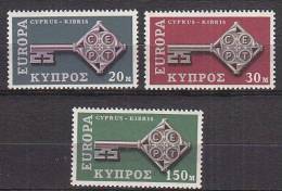 PGL BH0299 - EUROPA CEPT 1968 CHYPRE Yv N°299/301 ** - 1968