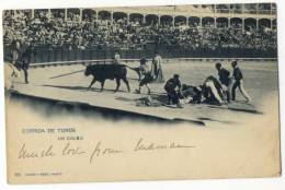 Série CORRIDA DE TOROS. - UN COLEO. Hauser Y Ménet . N° 389 - Corridas