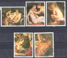 Paraguay 1987 - Rubens Art Painting -  Mi 4084-88 - Desnudos