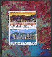 1997 San Marino, Veduta Hong Kong Foglietto, Serie Completa Nuova (**) - Blocs-feuillets