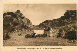 Afrique - Africa -lesotho- Ref A297- Missions Du Sud Afrique - Le Diner En Montagne  - Basutoland -carte Bon Etat   - - Lesotho