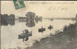 78 - ROSNY-sur-SEINE - La Seine, Es Pêcheurs Et Le Bac - Rosny Sur Seine