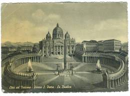 Italy, Rome, Citta Del Vaticano, Piazza S. Pietro, La Basilica 1952 Used Postcard [13525] - San Pietro