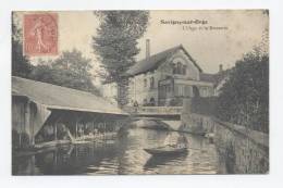 SAVIGNY Sur ORGE - 1907 - L´ORGE Et  LA BRASSERIE - Animée :  Femmes Au Lavoir , Barque Avec Personnages - Savigny Sur Orge