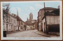 94 VALENTON COLORISE N° 17 GRANDE RUE ET L'EGLISE - Valenton