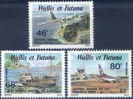 WALLIS Et FUTUNA 1979  Poste Aerienne Série PA 89 à 91 Neufs Sans  Charniere ** Désertes Aeriennes Et Maritimes Des Iles - Ungebraucht