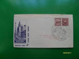 1950 Official First Day Cover From ANPEX Su Serie N.2 Valori Se Tenant - Briefe U. Dokumente