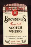Etiquette De Scotch Whisky   - Red Seal   Browning's  -  Ecosse  (Grand Modèle) - Whisky