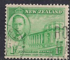 NEW ZEALAND 1946  KGV1 1d GREEN PEACE ISSUED USED STAMP SG 668... ( D707 ) - Used Stamps