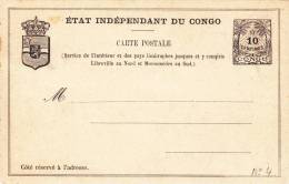 Congo Belge - Entier Carte CP 4 - 10 Centimes Palmier - Stationery Ganzsache - Enteros Postales