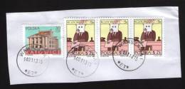 Lot Oblitérations Rondes Pologne 3 Koziorozec 1996 E 1 Katowice 2005 Sur Fragment - Otros & Sin Clasificación