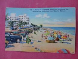 - Florida > Fort Lauderdale  Bathers On Beach   Linen 1947 Cancel , Stamp Fell Off===  ===  ==ref  820 - Fort Lauderdale