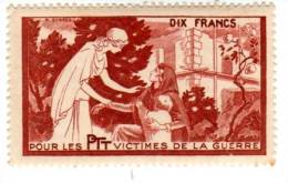 Pour Les Victimes De Guerre  (dix Francs) - Vignette Militari