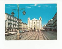 Portugal Cor 21393 - ÉVORA - PRAÇA DO GIRALDO E IGREJA S ANTÃO - OLD CARS AUTOMOBILES VOITURES OPEL TOYOTA VW FORD - Evora