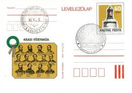 HUNGARY - 1979.Postal Stationery - Martyrs Of ARAD  FDC!!!Cat.No.282. - Postal Stationery