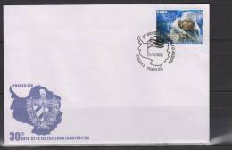 O) 2012 CUBA, 30TH ANNIVERSARY OF THE ANTARTIDA EXPEDITION, FIRST DAY COVER. - FDC