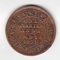 @Y@    BRITISH INDIA  1/4 Anna  1891   (2178) - Indien