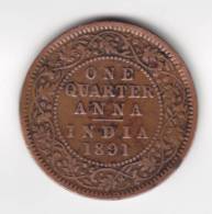 @Y@    BRITISH INDIA  1/4 Anna  1891   (2178) - Inde