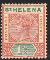 St. Helena 1890-97 Queen Victoria 1 1/2p Used - St. Helena