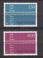 PGL BH0381 - EUROPA CEPT 1971 YUGOSLAVIE Yv N°1301/02 ** - 1971