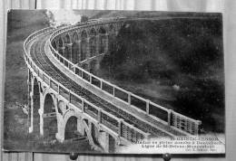 LOCOMOTIVE A VAPEUR SAINT BRIEUC CESSON VIADUC EN PLEINE COURBE A DOUVENANT LIGNE ST BRIEUC-MONCONTOUR - Opere D'Arte