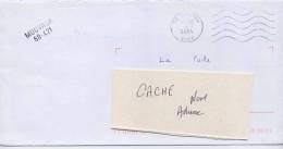 Cachets Manuels--Griffe Horizontale Ou Linéaire Et Secap Muette--MOUVAUX-59421  Sur Enveloppe Pour Le Service Postal - Handstempels