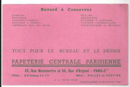 Buvard Papeterie Centrale Parisienne 63, Rue De Montmartre Et 60, Rue D'Argout Paris II - Stationeries (flat Articles)