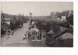 Carte 1910 ORTHEZ / Le Pont Vieux ,la Gave Et La Ligne Du Chemin De Fer (train) - Orthez