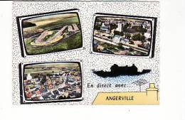 Carte 1960 ANGERVILLE / Multivues Gare ,centre ,piste De Karting - Angerville