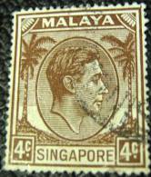 Singapore 1948 King George VI 4c - Used - Singapour (...-1959)