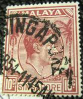 Singapore 1948 King George VI 10c - Used - Singapur (...-1959)