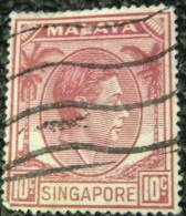 Singapore 1948 King George VI 10c - Used - Singapour (...-1959)