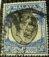 Singapore 1948 King George VI 50c - Used - Singapore (...-1959)