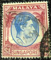 Singapore 1948 King George VI 1$ - Used - Singapour (...-1959)