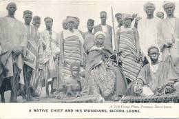 SIERRA  LEONE -  A Native Chief And His Musicians - Sierra Leona
