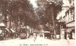 NICE AVENUE DE LA GARE ,BEAU PLAN TRAMWAY,PERSONNAGES,A VOIR !!    REF 31358 - Ferrovie – Stazione