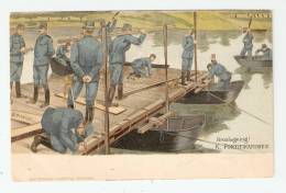 CPA - Suède : Broslagning ! K. Fortifikationen ( Soldats Construisant Un Pont  ) : Illustration Signé G. Bagge - Manovre