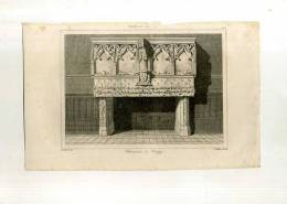 - FRANCE . CHEMINEE A CREPY . GRAVURE SUR ACIER DU XIXe S. - Sonstige & Ohne Zuordnung