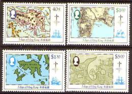 Hong Kong SG454-7 1984 40c-$5 Maps Of Hong Kong MNH - Nuovi